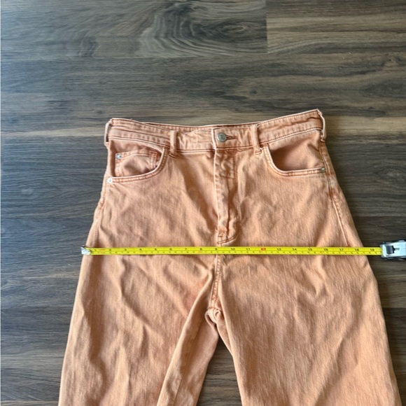 Anthropologie Pilcro The Column Straight Leg Jean Maize Orange color, Size 30 - Picture 5 of 8